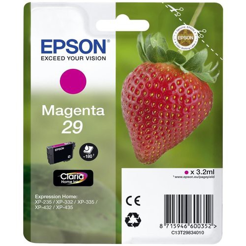 Image of INK EPSON C13T29834012 Magenta Fragola x XP-255 XP-245 XP-332 XP-335 XP-432 XP-342 XP-345 XP-442 XP-445 XP-452075