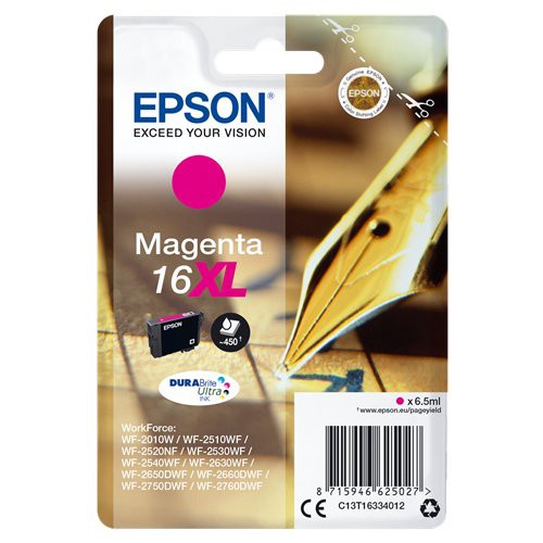 Image of INK EPSON C13T16334012 Magenta Penna/Cruciverba XL DURABriteUltra WF-2010 2510 2520 2530 2540 2630 2650D 2660 2760 2750075