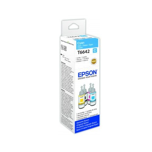 Image of INK EPSON C13T664240 CIANO Flacone da 70ml X EcoTank L300 L355 L555 ET-2500 ET-2550 ET-2600 ET-2650 ET-4500 ET-14000 ET-16500