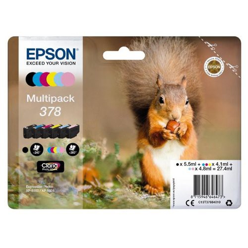 Image of MULTIPACK EPSON 378 6C C13T37884010 Scoiattolo x XP-15000 XP-8600 XP-8700075