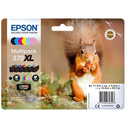 Image of MULTIPACK EPSON 378XL 6C C13T37984010 Scoiattolo x XP-15000 XP-8600 XP-8700075