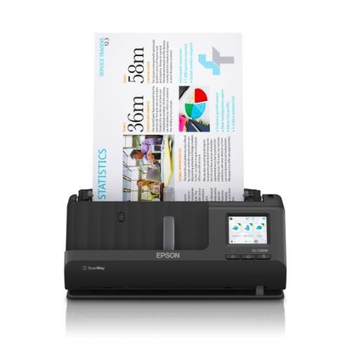 Image of SCANNER EPSON ES-C380W A4 600X600dpi ADF 20FF DUPLEX Display touch WiFi USB 3.0075