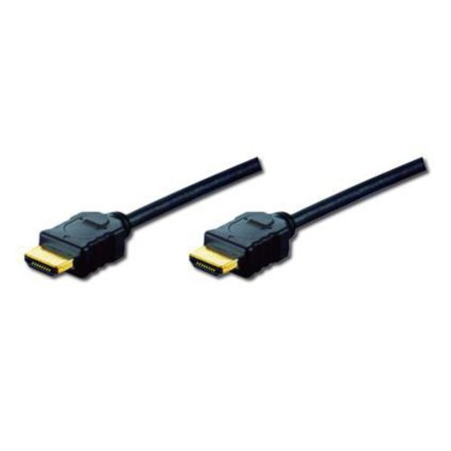 Image of CAVO DIGITUS HDMI TO HDMI,M/M, 2MT, 4K 3D ETHERNET, CONNETTORI DORATI,TRIPLA SCHERMATURA, NERO, AK330107020S075