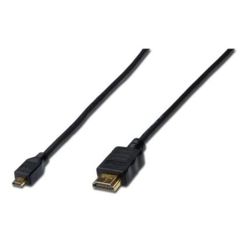 Image of CAVO DIGITUS MICRO HDMI D TO HDMI, M/M, 1MT, HIGH SPEED con Ethernet, NERO, AK330109010S