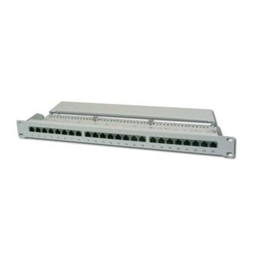 Image of PATCH PANEL 19" DIGITUS SCHERMATO 24 PORTE 8 POLI RJ45 PER RETI CATEGORIA 6 - 1 UNITA'075