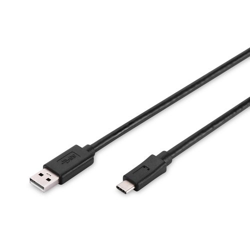 Image of CAVO DIGITUS USB A TO USB-C, M-M, 1,8MT, NERO, AK300136018S075