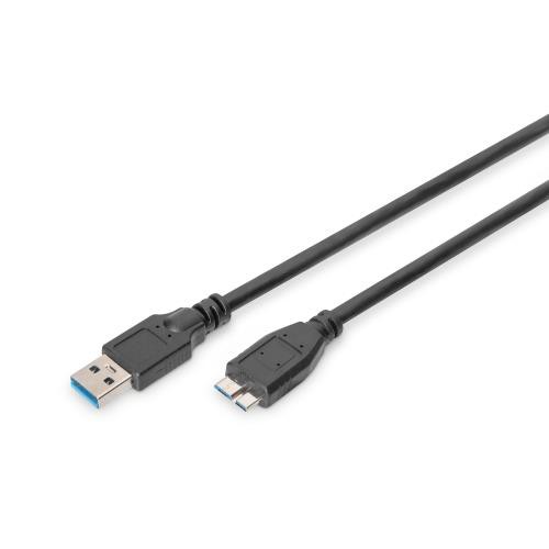 Image of CAVO DIGITUS USB 3.0 TO MICRO USB B 3.0, 1,8MT, NERO, AK300116018S