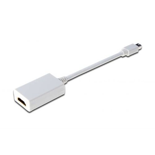 Image of ADATTATORE DIGITUS MINI DISPLAYPORT TO HDMI, M/F, 0,15MT, Bianco, AK135005075