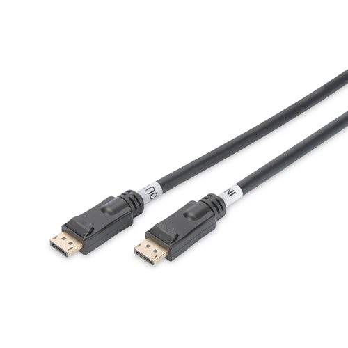 Image of CAVO DIGITUS, DISPLAYPORT 1.2 TO DP, M/M, 10MT, 4K CON AMPLIFICATORE, NERO, AK340105100S075