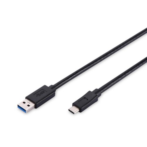 Image of CAVO DIGITUS USB A TO USB-C, M-M, 1MT, NERO,AK300136010S075