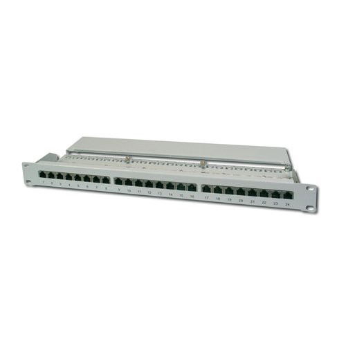 Image of PATCH PANEL 19" DIGITUS SCHERMATO 24 PORTE 8 POLI RJ45 PER RETI CATEGORIA 5E - 1 UNITA'075