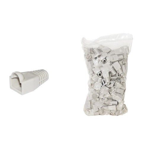 Image of COPRI CONNETTORE PLUG LINK 6mm PER PLUG RJ45 8 POLI CAVO CAT 5E-6 COLORE GRIGIO CONF. DA 100PZ075