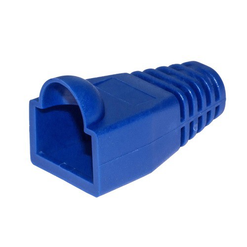 Image of COPRI CONNETTORE PLUG LINK 6mm PER PLUG RJ45 8 POLI CAVO CAT 5E-6 COLORE BLU CONF. DA 100PZ075