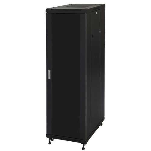 Image of RACK LINK 19'' ARMADIO 42 UNITA' (A)2055, (L)600, (P)800 PORTA IN VETRO COLORE NERO075