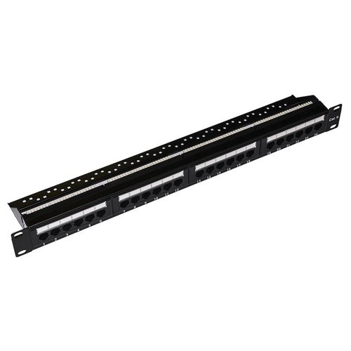 Image of PATCH PANEL 19'' LINK NON SCHERMATO UTP 24 PORTE 8 POLI RJ45 PER RETI CATEGORIA 6 - 1 UNITA' NERO075