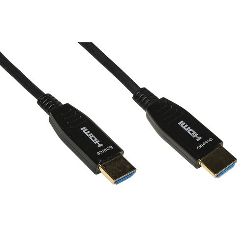 Image of CAVO LINK HDMI 2.0 TO HDMI, M/M, 10MT, AOC FIBRA OTTICA IBRIDO, HDCP, ARC, EDID 4K - 60HZ, 4:4:4, NERO, LKCHD10F075