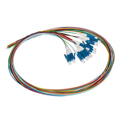 Image of SET 12 CAVI PIGTAIL FIBRA OTTICA COLORATI CONNETTORI LC SINGLEMODE SIMPLEX 2 MT075