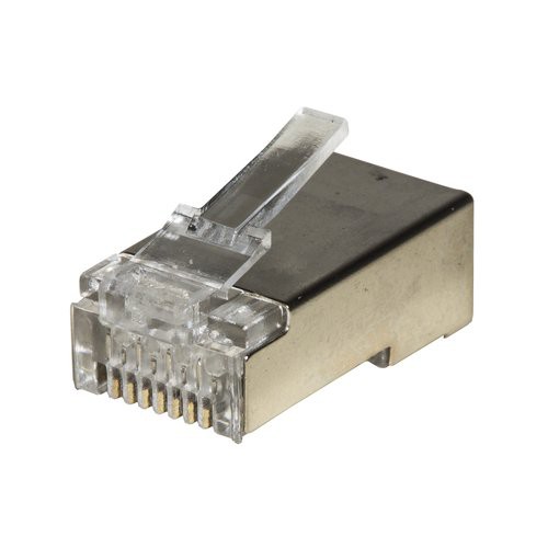 Image of PLUG LINK RJ45 CAT 6 SCHERMATO PER CAVO SOLIDO - Confezione 100pz075