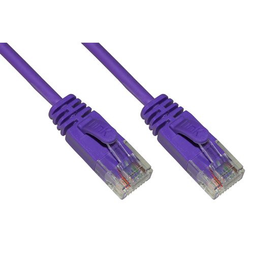 Image of CAVO RETE CATEGORIA 6 NON SCHERMATO UTP COLORE VIOLA HALOGENFREE MT 0,5 SLIM075