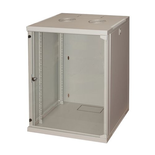 Image of RACK LINK 19'' ARMADIO 15 UNITA' DA MURO (A)750x(L)540x(P)450mm ASSEMBLATO COLORE GRIGIO - LK1915UG075