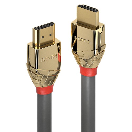 Image of CAVO LINDY HDMI TO HDMI, M/M, 5MT, High Speed Gold Line 4K, tripla schermatura,Conduttori OFC 24 AWG, ANTRACITE, 37864