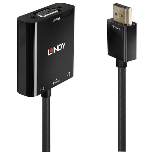 Image of ADATTATORE LINDY HDMI TO VGA + MINI JACK 3,5MM, M/F, NERO, 38285075