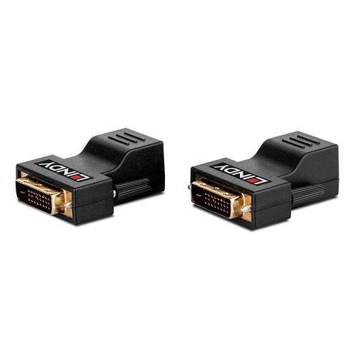 Image of EXTERNDER LINDY DVI-D TO RJ45, M/F Single Link fino a 70mt (Cat.6 U/UTP)1unità trasmittente +1 unità ricevente, NERO, 38300075