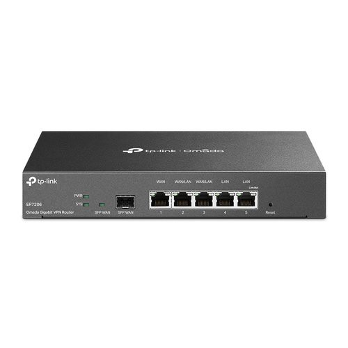 Image of ROUTER TP-LINK ER7206 GIGABIT DUAL WAN SAFESTREAM VPN ROUTER,5P GIGABIT,1P GIGA SFP WAN,1P GIGA RJ45,2P WAN/LAN075