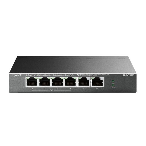 Image of SWITCH TP-LINK TL-SF1006P 6P LAN 10/100M di cui 4 PoE+ (fino a 67W) Trasmissione dati e alimentazione fino a 250 m075