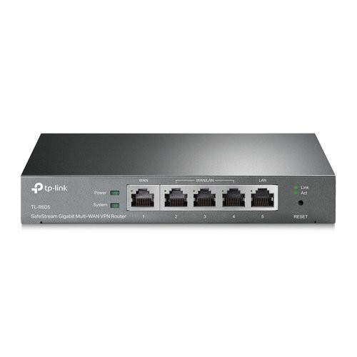 Image of ROUTER TP-LINK ER605(TL-R605)GIGABIT MULTIWAN SAFESTREAM VPN ROUTER 1P GIGABIT WAN,3P GIGABIT WAN/LAN,1P GIGABIT LAN SDN OMADA075