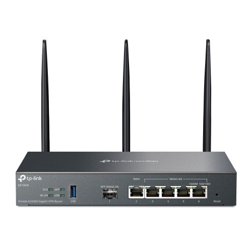 Image of ROUTER TP-LINK ER706W GIGABIT VPN AX3000 1P Gigabit SFP WAN/LAN, 1P Gigabit RJ45 WAN Port,4PGigabit WAN/LAN RJ45 1P USB 3.0075