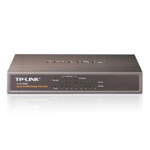Image of SWITCH TP-LINK TL-SF1008P 8P LAN POE 10/100Mbps RJ45 ports including 4 PoE ports, CASE ACCIAIO