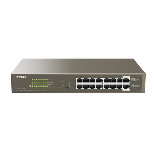 Image of SWITCH TENDA TEG1116P-16-150W 16P GIGABIT 10/100/1000 POE Budget PoE Porta singola: AF: 15.4W, AT: 30W Potenza PoE tot. 135W075