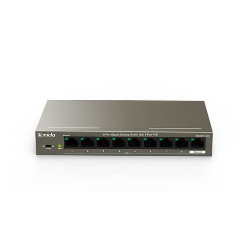 Image of SWITCH TENDA TEG1109P-8-102W 9P LAN GIGABIT DESKTOP 10/100/1000M 8P POE075