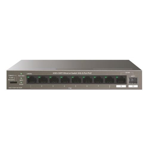 Image of SWITCH TENDA TEG1110PF-8-102W 10P GIGABIT DESKTOP 10/100/1000M 9P GE(DI CUI 8P POE)+1SFP075