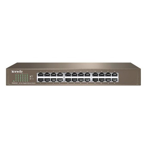 Image of SWITCH TENDA TEG1024D 24P LAN GIGABIT DESKTOP 10/100/1000Mbps RJ45 13inch CASE METALLICO RACKMOUNTABLE075