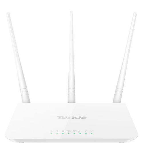 Image of ROUTER TENDA F3 WIRELESS-N BROADBAND 300M 2T2R 3P LAN 10/100M, 3 ANTENNE FISSE 5dBi 2.4GHz075