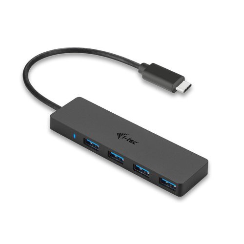 Image of HUB USB-C I-TEC C31HUB404 4 PORTE SLIM BLACK075