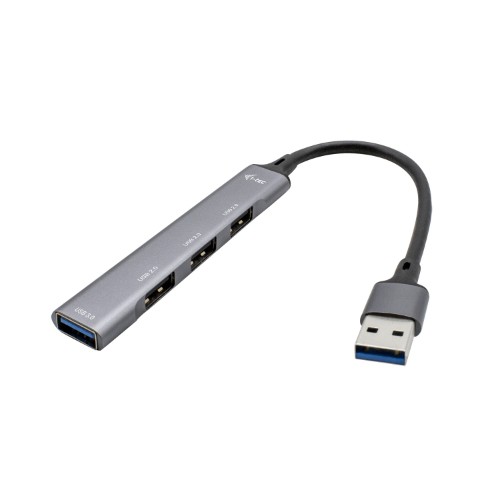 Image of HUB USB 3.0 I-TEC U3HUBMETALMINI4 4 PORTE 1x USB 3.0 + 3x USB 2.0 Grigio075