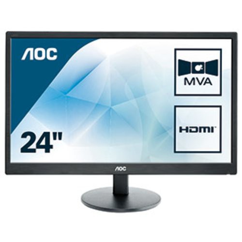 Image of MONITOR AOC LCD 23.6" MVA M2470SWH 0,27 1920x1080 5ms 250cd/mq 1.000:1 2X1W "MULTIMEDIALE" VESA VGA 2 HDMI Black