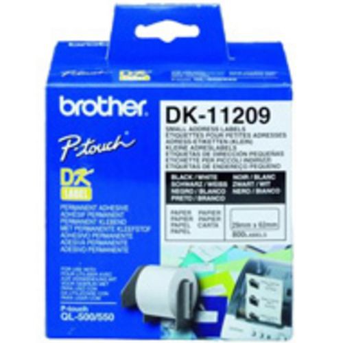 Image of ETICHETTE BROTHER DK-11209 CONF.800PZ ADESIVE 29x62mm X QL-500 QL-550 QL-1050 QL-1050N QL-570 QL-700 QL-710W QL-800 QL-810W075