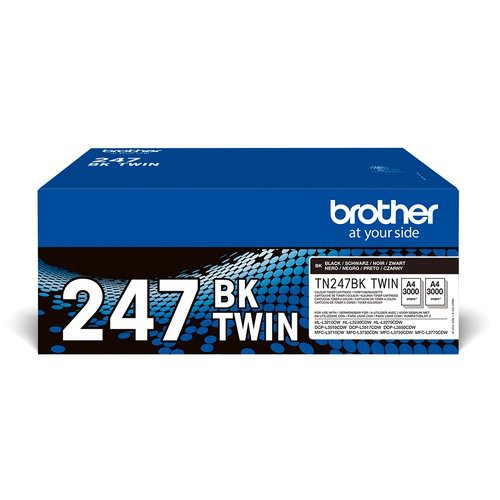 Image of 2 TONER BROTHER TN-247Bk Nero 2x 3000PP X HL-L3210CW HL-L3230CDW HL-L3270CDW DCP-L3550CDW MFC-L3730CDN MFC-L3750CDW MFC-L3770CDW