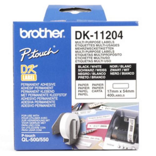 Image of ETICHETTE BROTHER DK-11204 CONF.400PZ ADESIVE 17x54mm X QL-500 QL-550 QL-560 QL-570 QL-700 QL-710W QL-800 QL-810W075