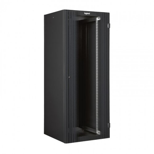 Image of ARMADIO RACK DA PAVIMENTO LEGRAND 42U 2026X600X1000 PORTA IN VETRO 2 MONTANTI ANTERIORI RAL 7016075