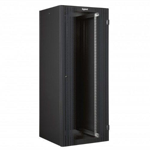 Image of ARMADIO RACK DA PAVIMENTO LEGRAND 42U 2026X800X600 PORTA IN VETRO 2 MONTANTI ANTERIORI RAL 7016075