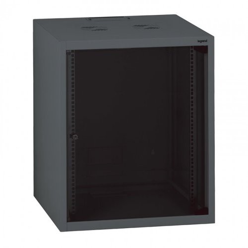 Image of ARMADIO BOX DA PARETE LEGRAND 15U 758X600X600 PORTA IN VETRO RAL 7016075