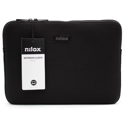 Image of CUSTODIA SLEEVE NILOX x NOTEBOOK 13.3-colore nero in Neoprene-larghez. 35.5 cm-altez. 26 cm-profond. 2 cm-NXF1301