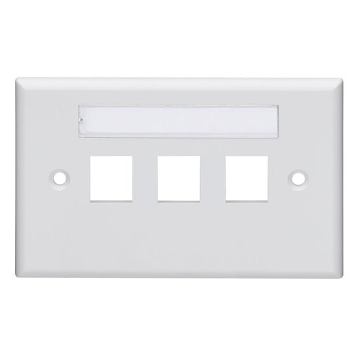 Image of Placca autoportante 3 porte 70 x 115 con ID windows, color bianco075