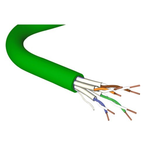 Image of Cavo Cat 6A RAME 23 AWG U/FTP Schermato 4 Pair LSHF/LSZH Cable Verde - EuroClass Cca bobina da 500m075