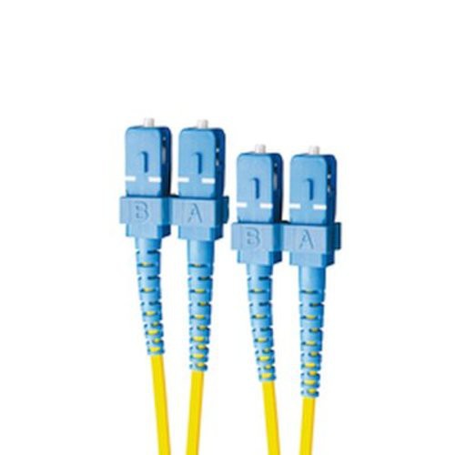 Image of Bretella di connessione e permutazione a 2 fibre ottiche MONOMODALE OS2connett. SC-SC DUPLEX 3m guaina esterna LSZH IEC60332-1075